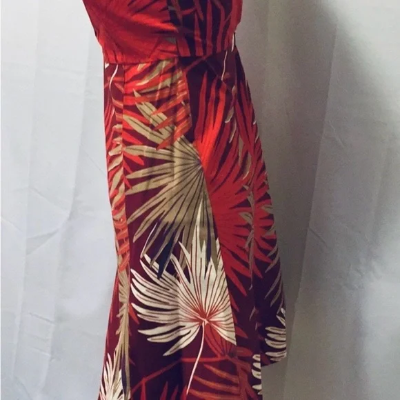 Vintage GAP Summer Strapless Dress with Leaf Print - Picture 6 of 6